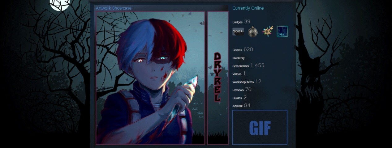 How to Make long Artwork Showcase in your Steam Profile