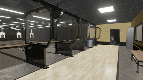 Shooting range Low poly