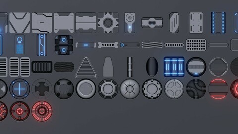 50 Sci Fi Decal Pack (Decal Machine 2.1 Ready)