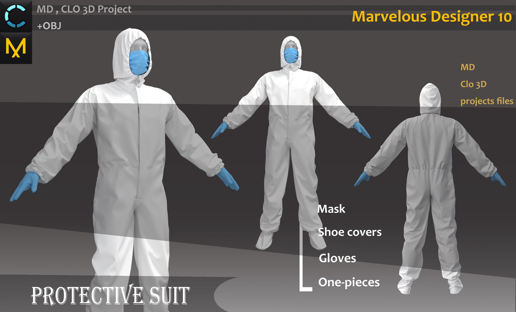 ArtStation - Protective/Hazmat Suit_Medical Disposable Protective ...