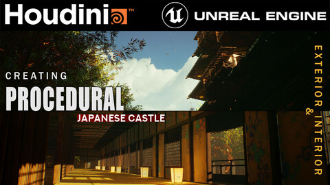 Houdini Tutorial Procedural Japanese Castle in Unreal Engine 5