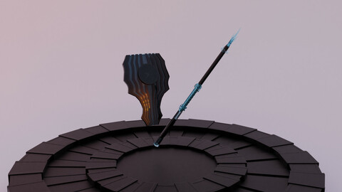 Dark Knight spear and shield