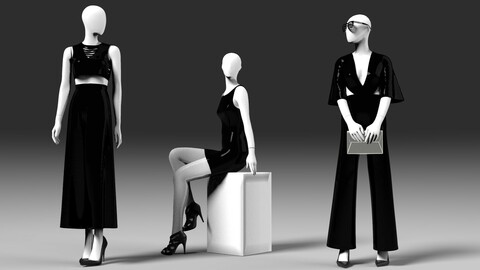 Mannequin woman shop female dresses clothing