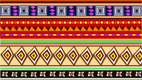 African pattern set