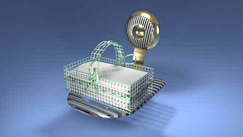 Bathroom Ornament &  Handmade Basket for tissues