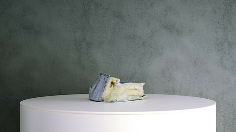 Camembert Cheese - wedge [3d Scan Model: Food]