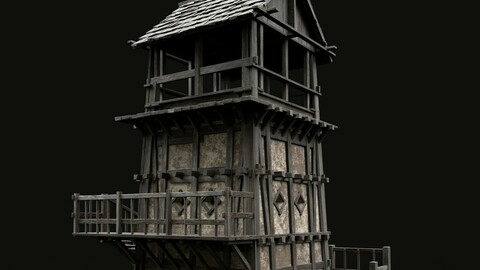 ENTERABLE AAA NEXT GEN MEDIEVAL CITY TOWN TOWER WATCHTOWER