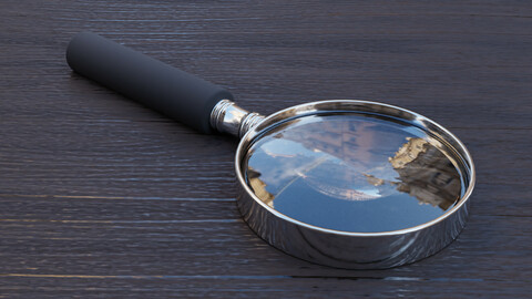 Magnifying Glass Low-poly 3D model