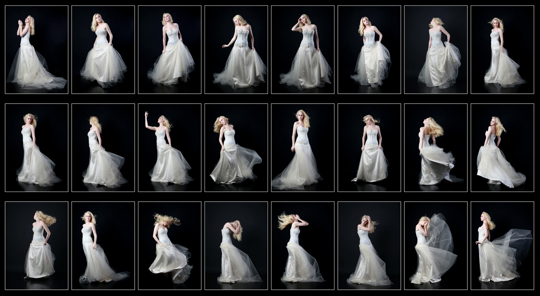 Beautiful Bride Poses Wearing Her White Wedding Dress Stock Photo -  Download Image Now - iStock