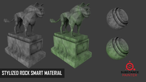 HAND PAINTED STYLIZED SMART MATERIAL - Rock Stylized