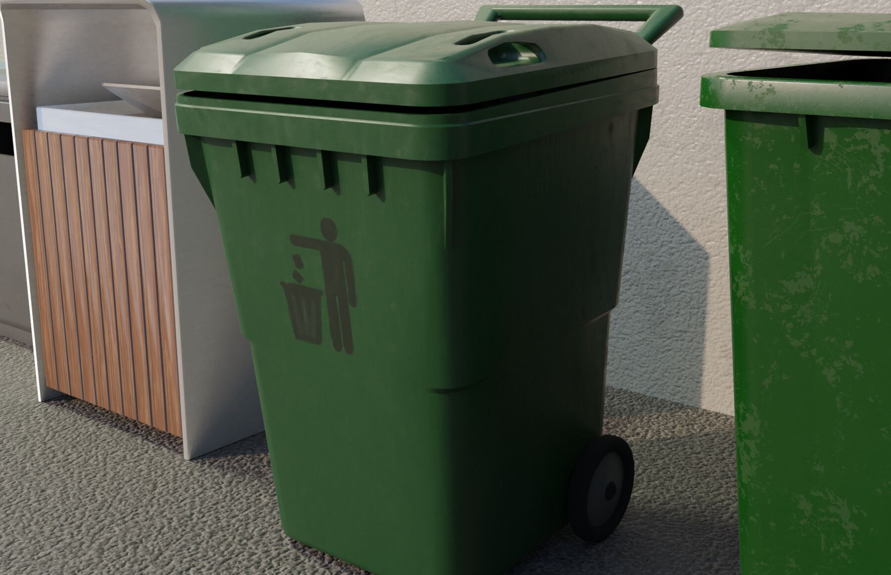 ArtStation Street Bins Game Assets