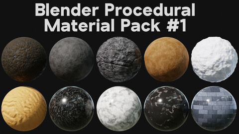 Blender Procedural Material Pack #1