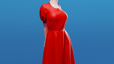 Modern Red Dress