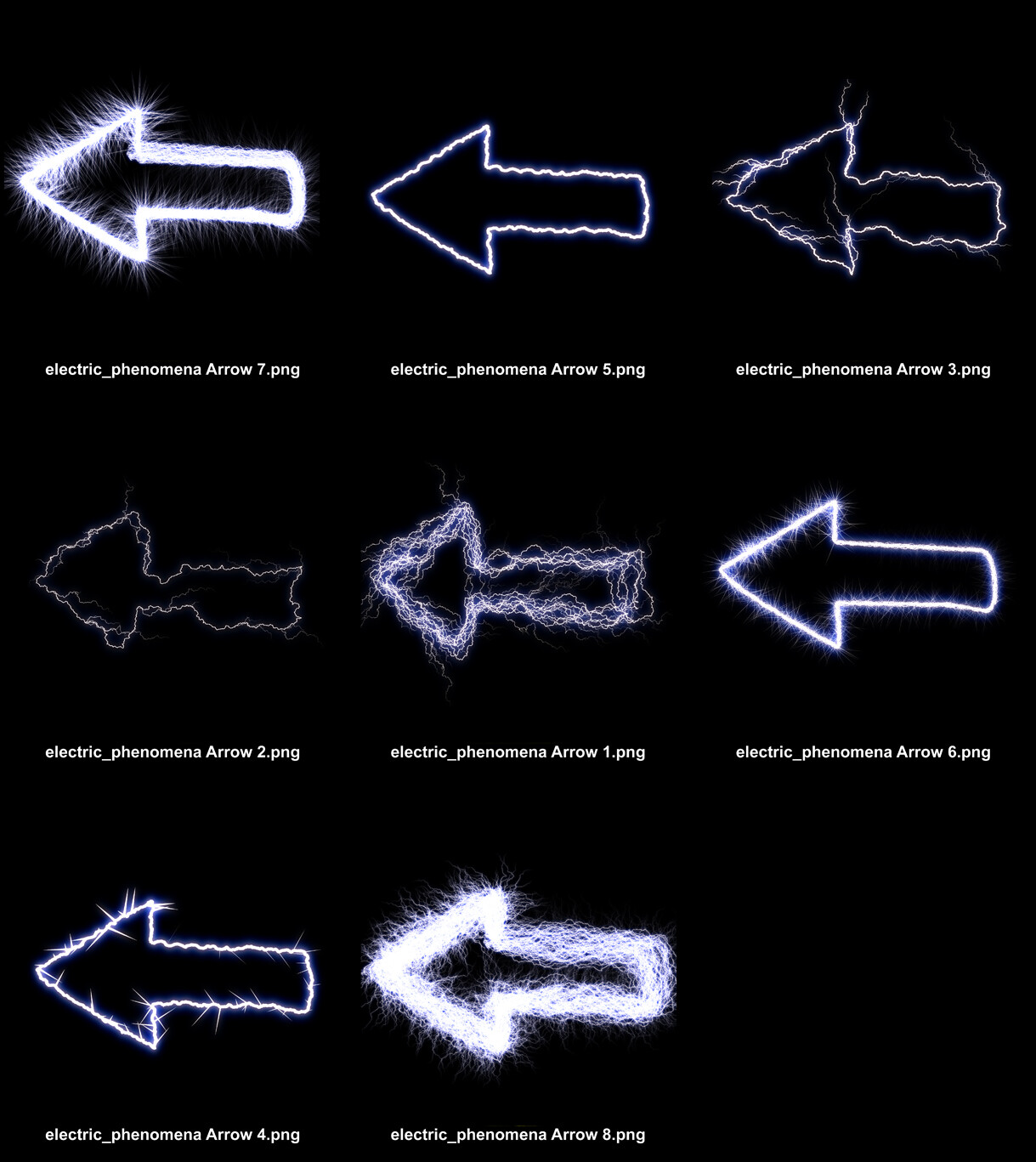 ArtStation Electric phenomena electric arrows Brushes