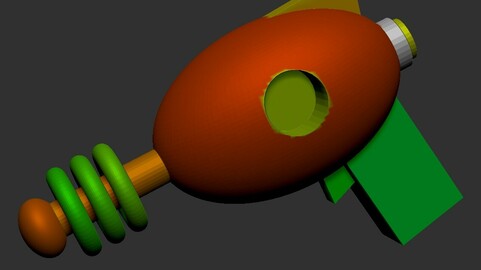 Space blaster .obj w/pollygroups