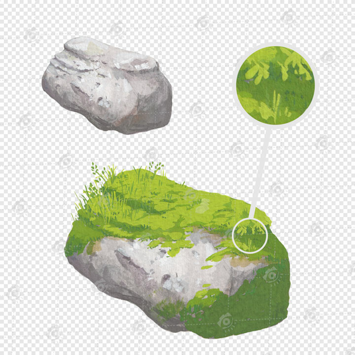 Johanna Capelle - Bare Rocks and Moss Props for PIXELREF