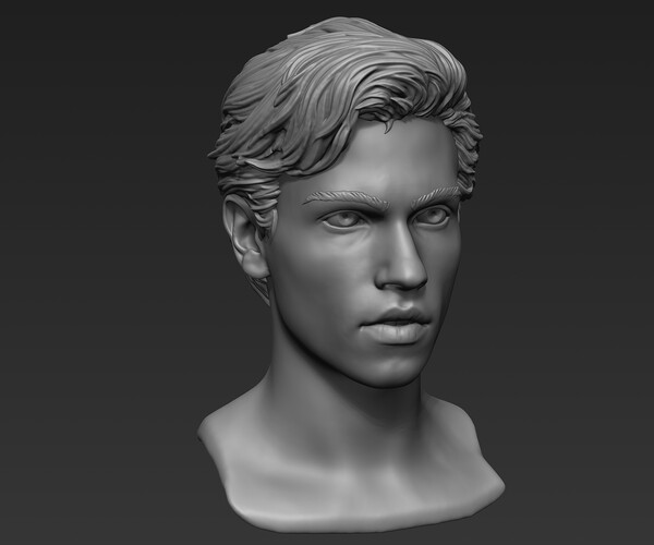 ArtStation - Male Head with Hair Sculpt | Resources