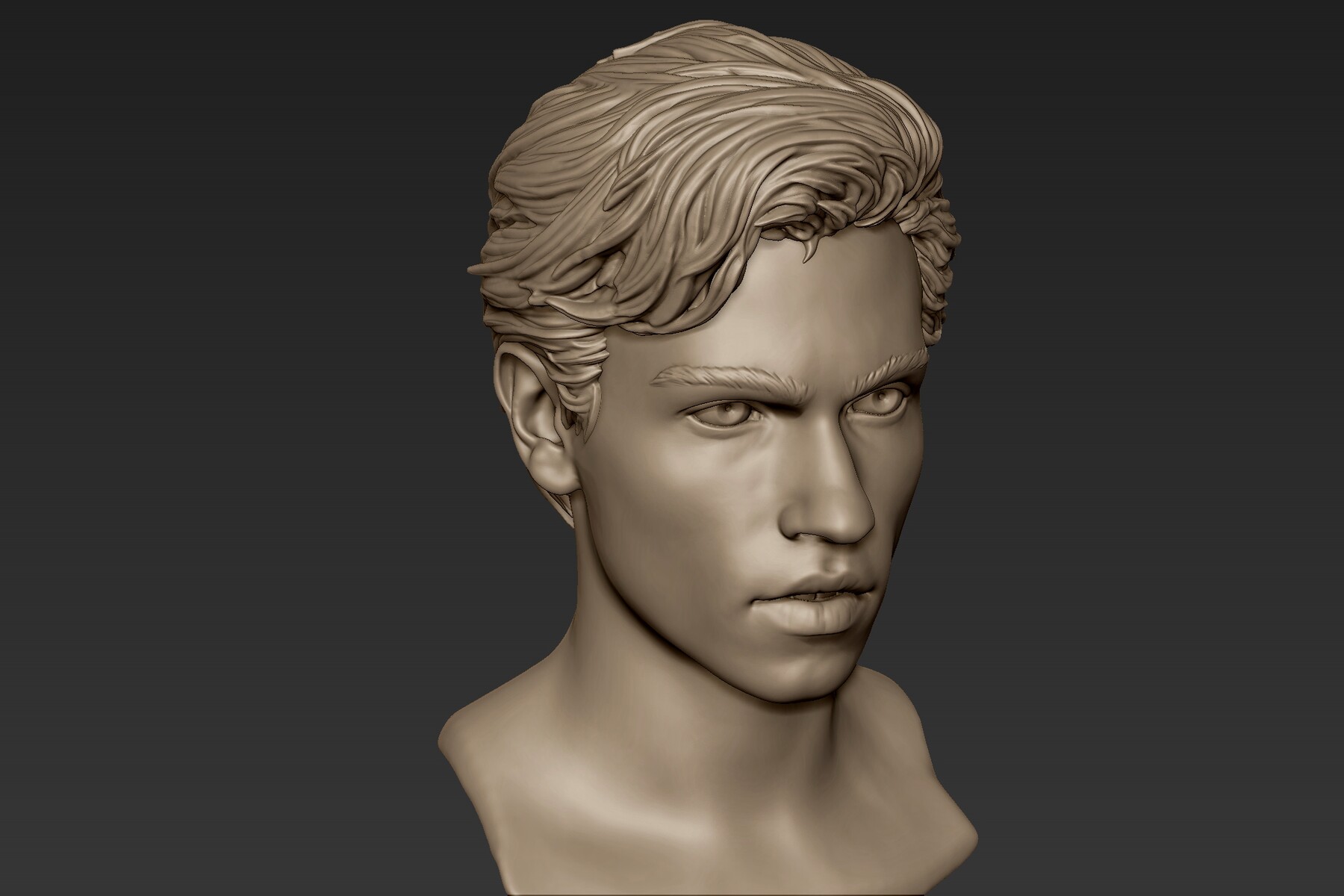 ArtStation - Male Head with Hair Sculpt | Resources