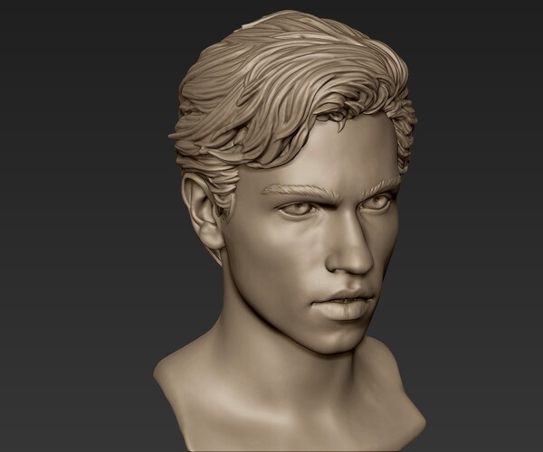 ArtStation - Male Head with Hair Sculpt | Resources