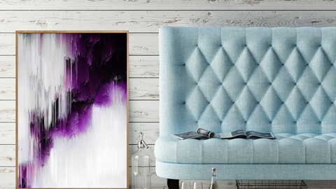 Abstract Glitch Pixel Art Colorful Design