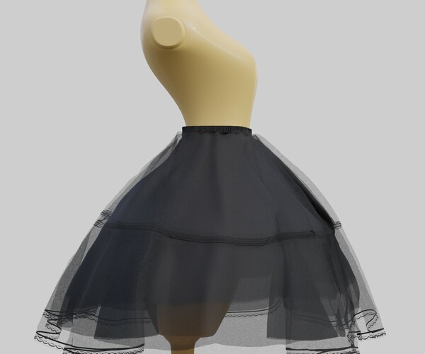 Artstation Female Tulle Skirt On Mannequin Ballerina Skirt 3d Model Resources 1418