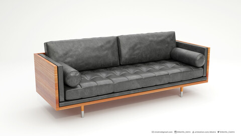 Leather Sofa -  | 3D model | 4k Textures