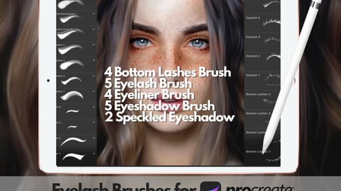 +20 Eyelash Brushset for Procreate