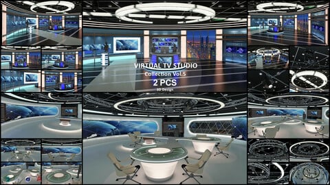 Virtual TV Studio Collection Vol 5 - 2 PCS DESIGN