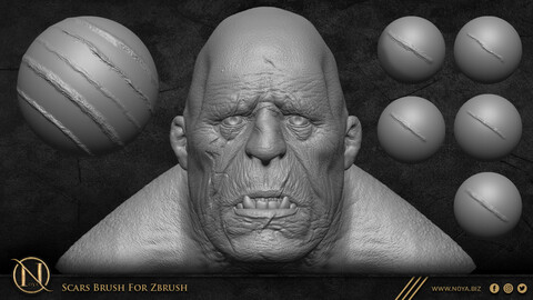 Scars Brush For Zbrush
