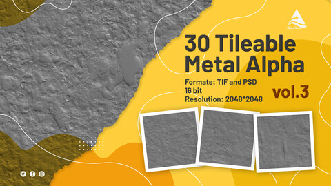 30 Tileable Metal Alpha (vol.3)