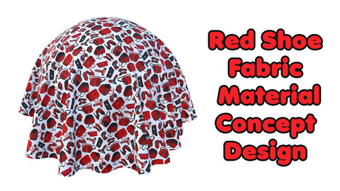 Red Shoe Fabric Material Concept Design / Sbsar / Substance Painter