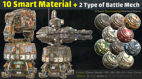 10 Camouflage Smart Material + 2 Type of Battle Mech