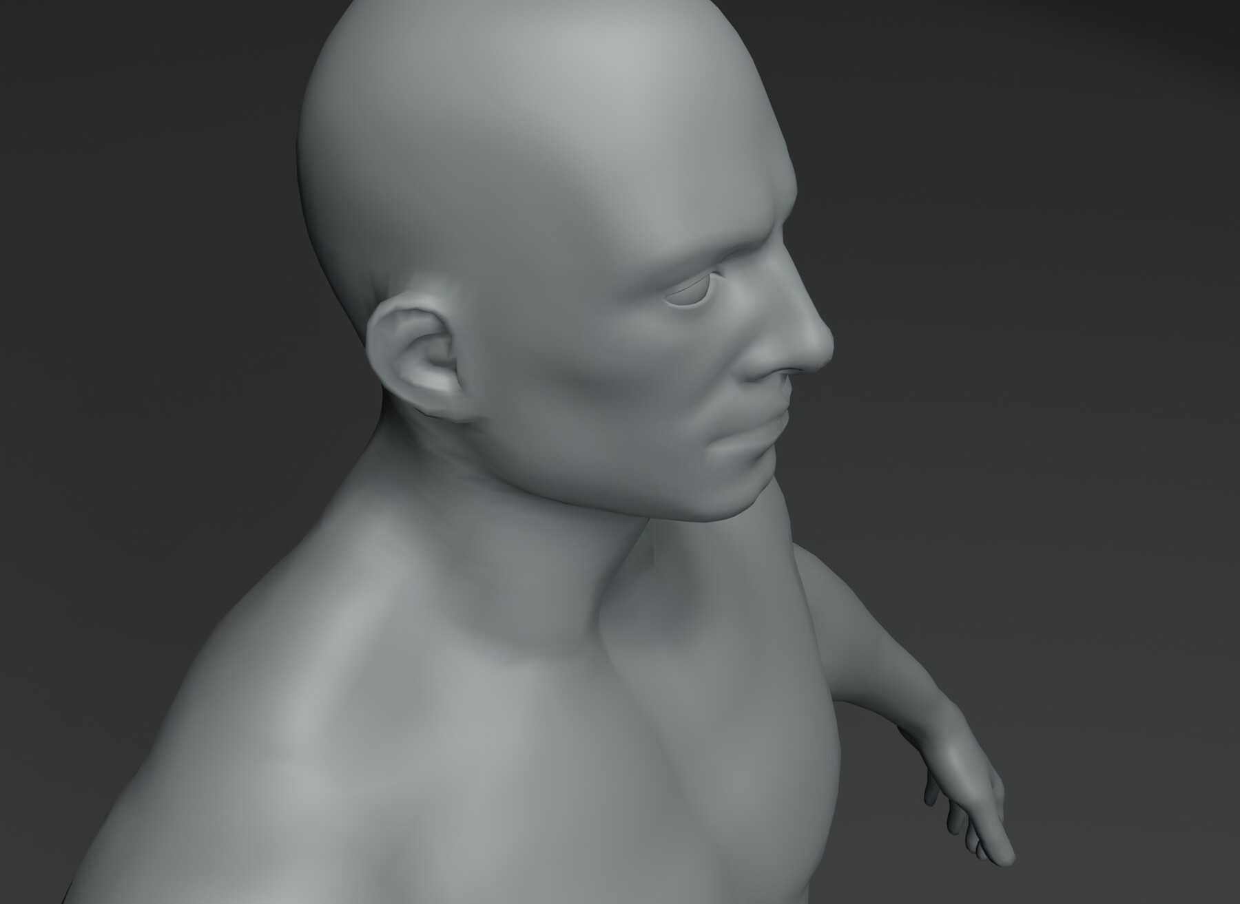 ArtStation - Male Body Base Mesh 3D Model 20k Polygons | Game Assets