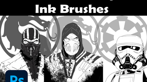 192 Photoshop Ink Brushes