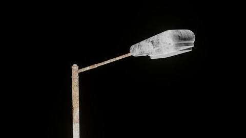 rusted street lamp