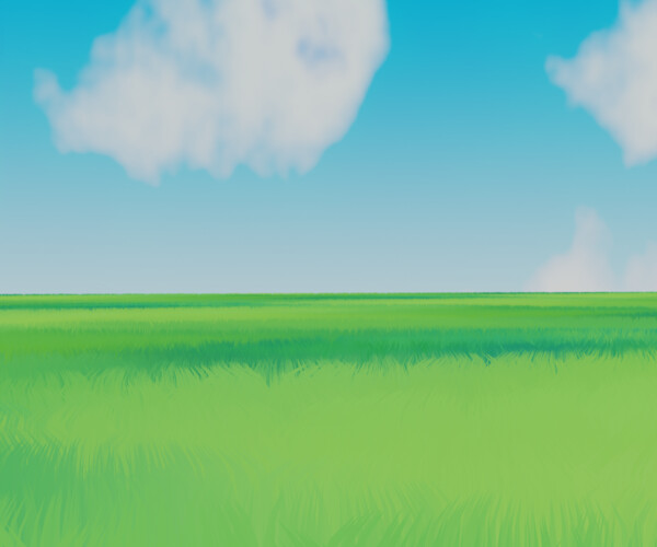 ArtStation - Anime / Toon - Grassfield Landscape | Resources