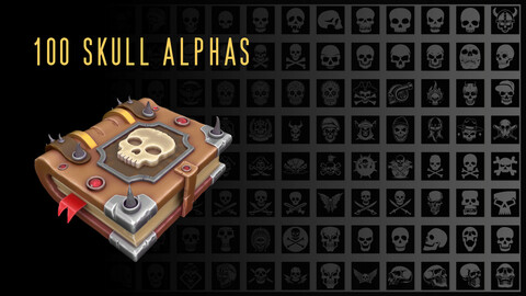 100 Skull alphas