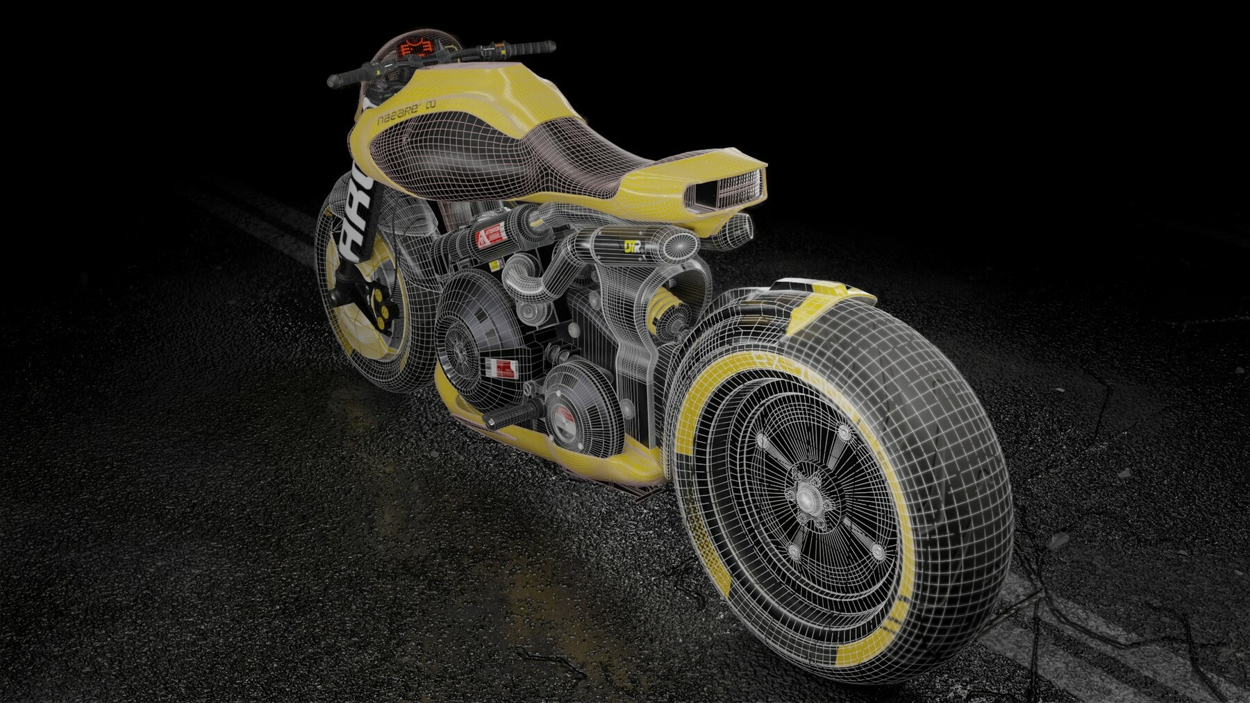 cyberpunk arch motorcycle