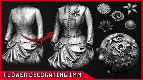 5 Flowers Decorating IMM Brush