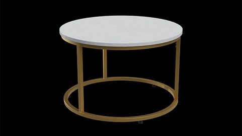 Round Milan white marble Coffee Table