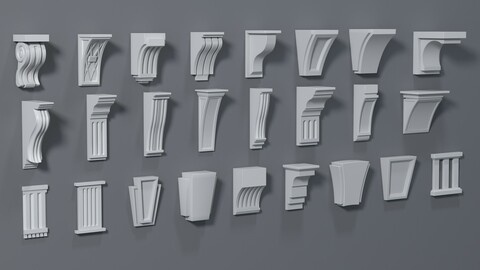 Corbels Collection -1 - 25 pieces