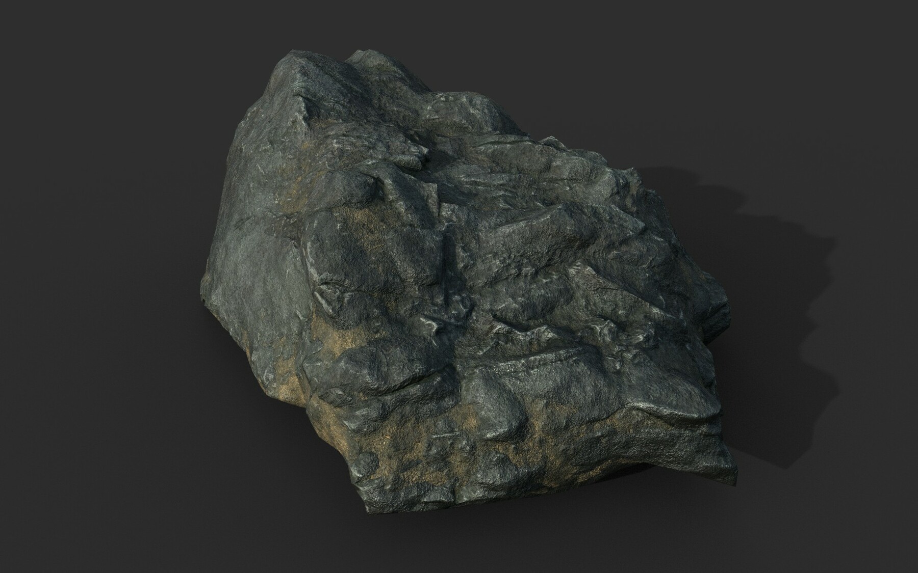 Artstation - Low Poly Black Beach Rock Collection 2 210210 