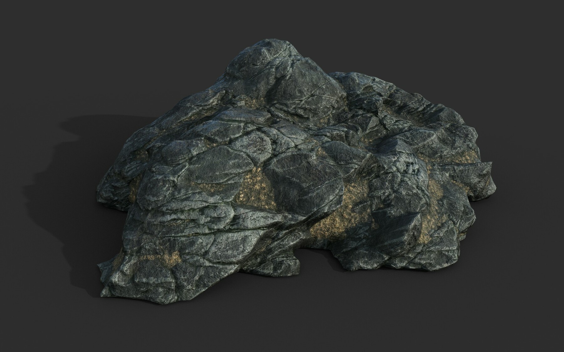 ArtStation - Low poly Black Beach Rock Collection 2 210210 | Game Assets