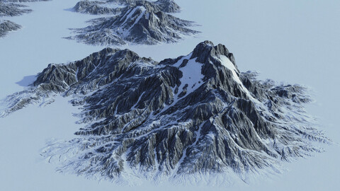 8 Snowy Mountains - Model Pack