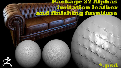 Package 27 Alphas imitation leather  and finishing furniture