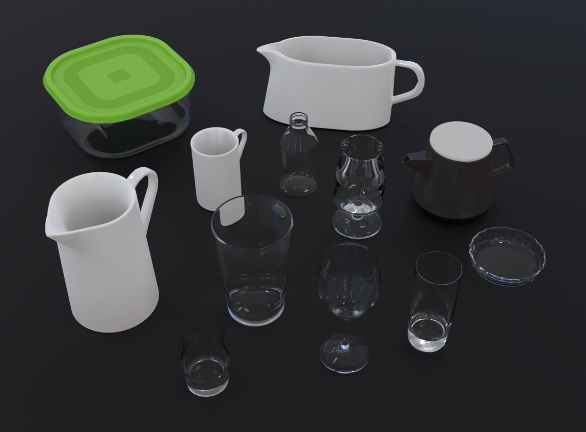 ArtStation Kitchenware Pack 1 Game Assets