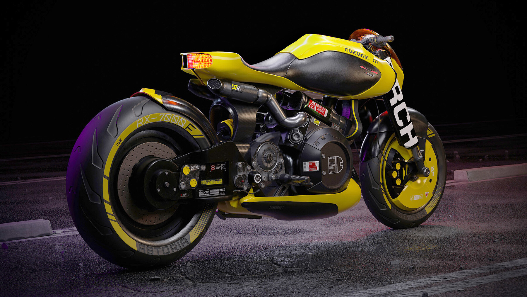 arch motorcycle cyberpunk