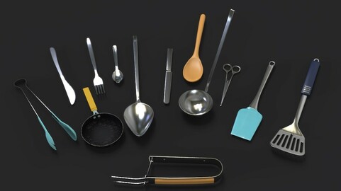 Cutlery 3D Model Kit