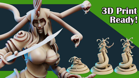 3D Printable Medusa Elites Bundle [Swords]