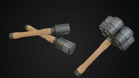 M24 Steilhandgrenate Stick Grenade and Anti Tank Variant (2 models)